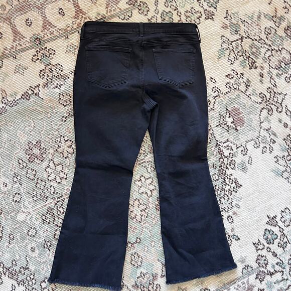 NYDJ Trinity Crop Boot Jeans 8 8P 29 Black Raw Hem Kick Flare Bootcut - Picture 4 of 7